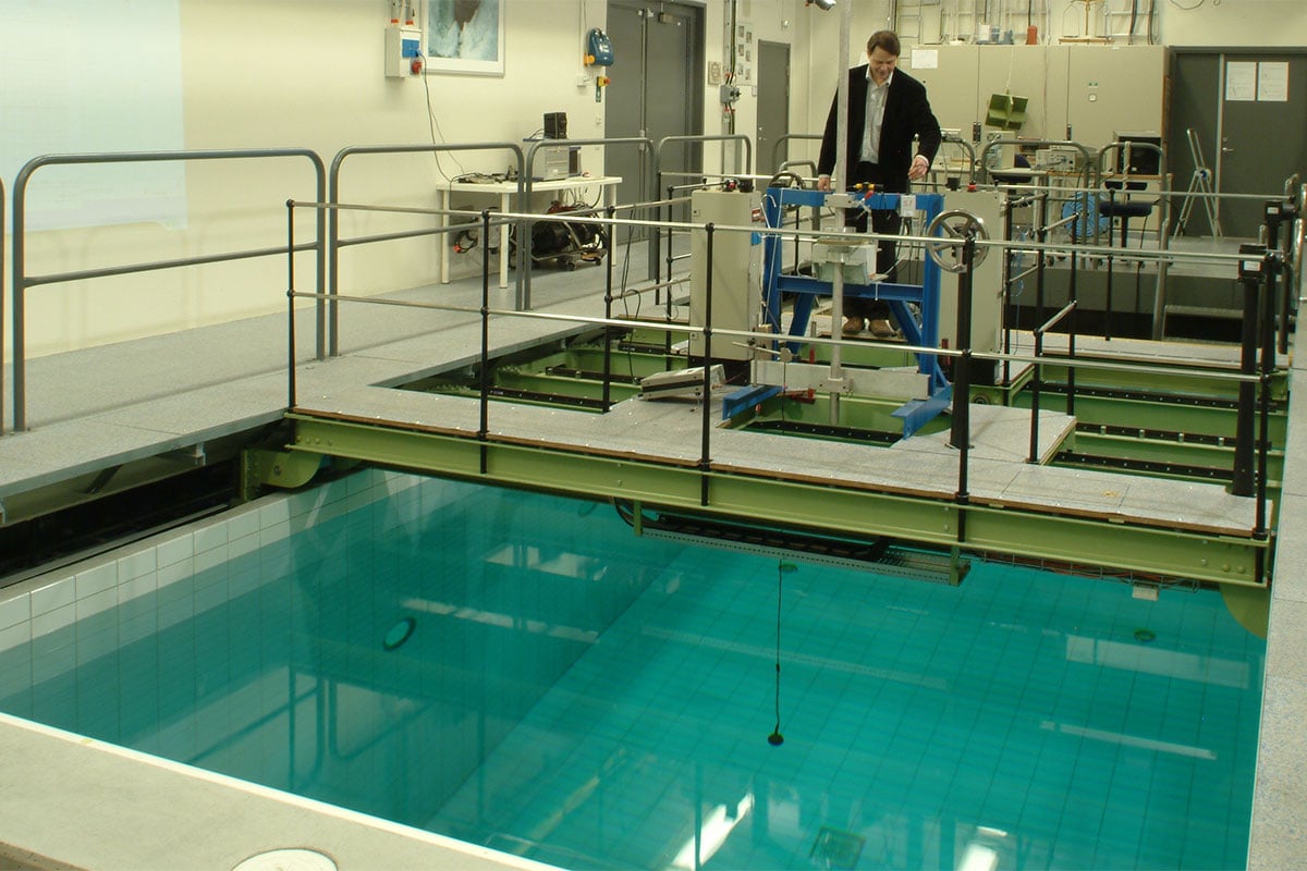 Interior picture of the research tank laboratory
